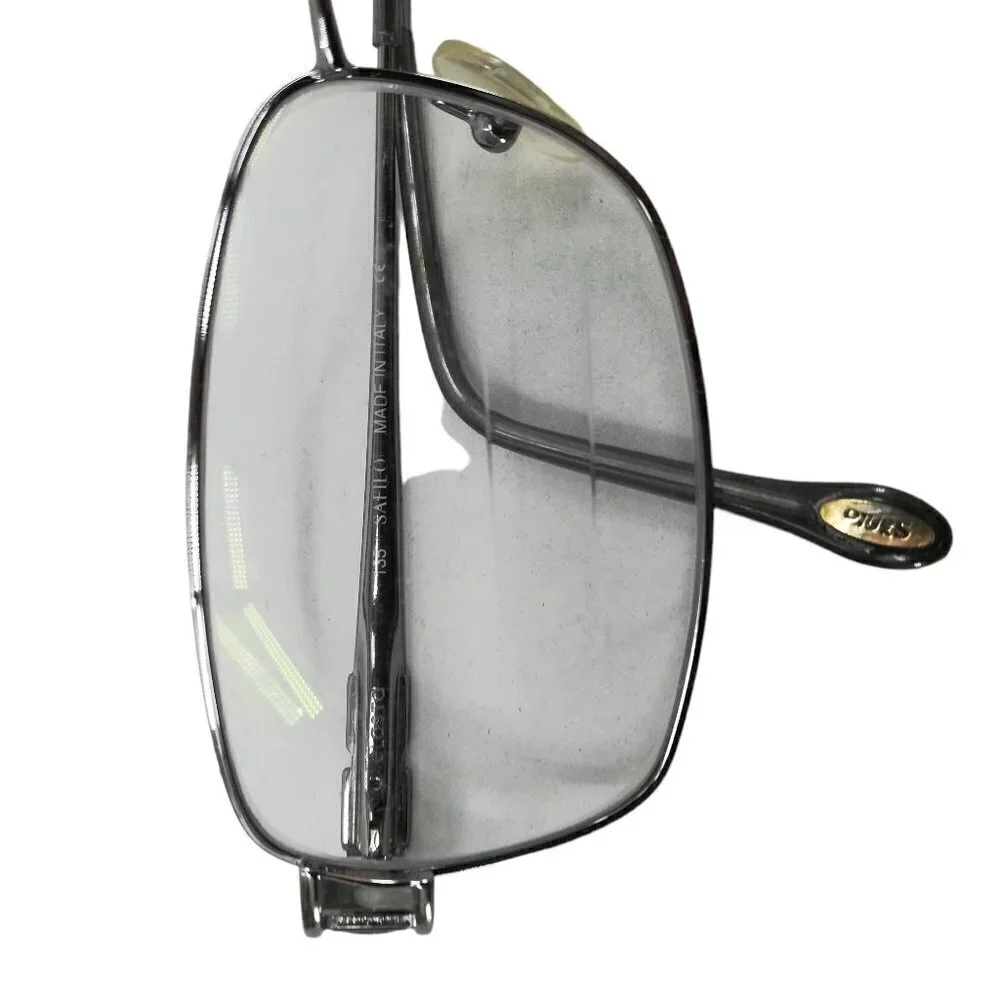 Safilo Emozioni Elasta Rectangle Metal Silver Eyeglass Frames 4349 54-17-135